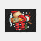 Ho Ho Hold My Beer Fleecedecke (Vorderseite (Horizontal))