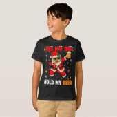Ho Ho Hold My Drink Cool Dabbing Santa Christmas X T-Shirt (Vorne ganz)