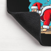 Ho Ho Hold The Plank Santa Christmas Fitness Worko Mousepad (Ecke)