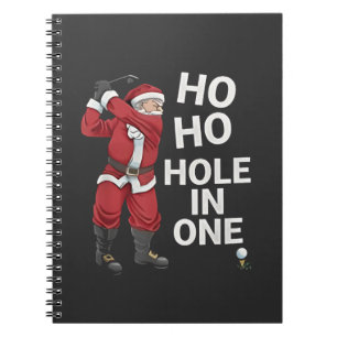 Ho Ho Hole in One Funny Golfo Weihnachten Notizblock