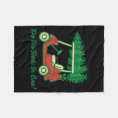 Ho Ho Hole In One Santa Golf Christmas Holiday Gol Fleecedecke (Vorderseite (Horizontal))