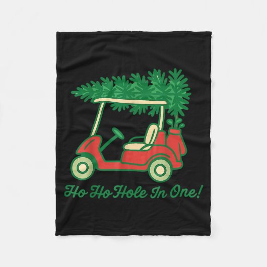 Ho Ho Hole In One Santa Golf Christmas Holiday Gol Fleecedecke (Vorderseite)
