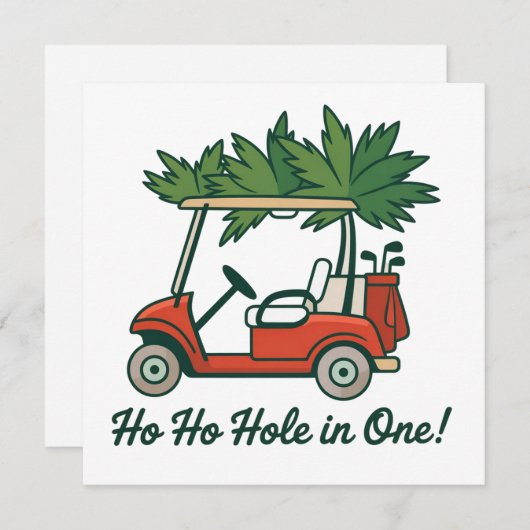 Ho Ho Hole In One Weihnachten Santa Golf Golfen  (Vorne/Hinten)