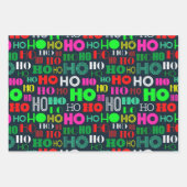 HO HO HOLIDAY CHRISTMAS WRAPPING PAPIERSHEETS GESCHENKPAPIER SET (Vorderseite)