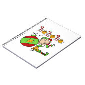 Ho Ho Holiday Elf Jingle Bells Weihnachten Notizblock (Linke Seite)