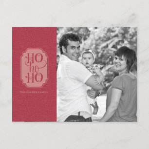 Ho Ho Holiday Foto Postkarte