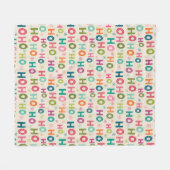 Ho Ho Holiday Muster Fleecedecke (Vorderseite (Horizontal))