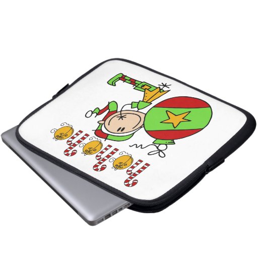 Ho Ho Holiday Niedlicher Festelf Laptopschutzhülle (Vorne Knopf)