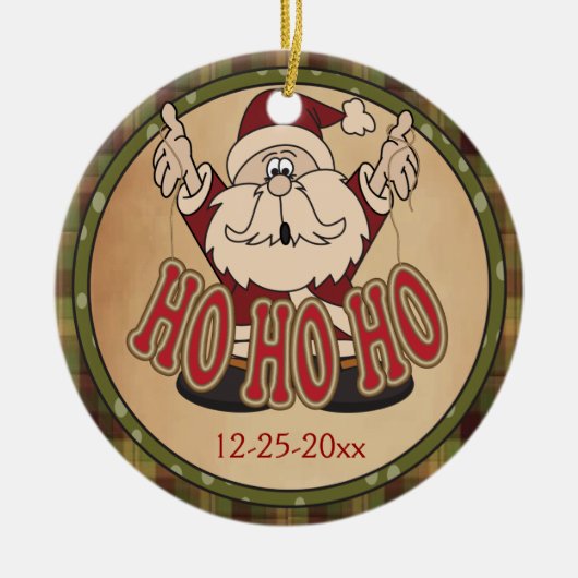 Ho Ho Holiday Santa Claus Ornament (Vorne)