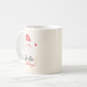 Ho Ho Holidays Santa Face Kaffeetasse (Vorderseite Links)