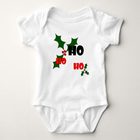 Ho Ho Holly & Berries Baby Bodysuit Baby Strampler (Vorderseite)