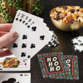 HO HO Holly berries Border Poker Cards Spielkarten (In Situ)