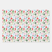 Ho Ho Holly Wrapping Paper Sheets Geschenkpapier Set (Vorderseite 2)