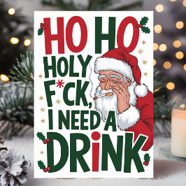 Ho Ho Holy F*ck Funny Christmas Feiertagskarte