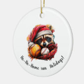 Ho-Ho-Home Run Baseball Christmas Ornament — Perso (Links)
