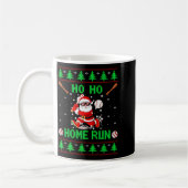 Ho Ho Home Run Baseball Christmas Santa Ugly Xmas  Kaffeetasse (Links)