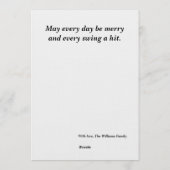 Ho-Ho-Home Run Raccoon Holiday Card (White Back)  Einladung (Rückseite)