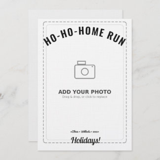 Ho-Ho-Home Run Raccoon Holiday Card (White Back)  Einladung