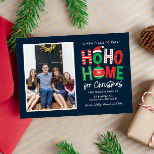 Ho Ho Home Weihnachtskarte Umzugsankündigung Feiertagskarte