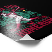 Ho Ho Homerun Baseball Ugly Weihnachts-Sweater Fotodruck (Ecke)