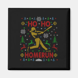 Ho Ho Homerun Fastpitch Softll Hässliches Weihnach Magnet