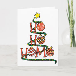 "Ho Ho Homo" Gay Christmas Tree w Balls lustige T- Karte