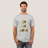 "Ho ho homo" Homo-Weihnachtsbaum mit lustigen Orna T-Shirt (Vorne ganz)