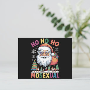 Ho Ho Homosexueller Weihnachtsmann Feiertag Gay Pr Feiertagspostkarte