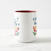 Ho Ho Hopefully There’s Wine – Funny Holiday Combo Tasse (Zentrum)