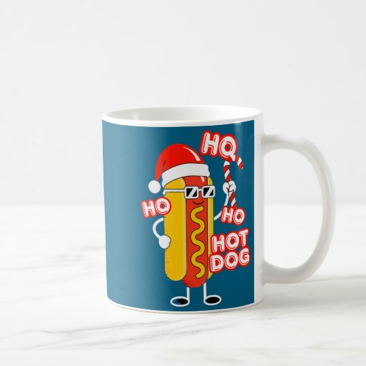 Ho Ho Hot Dog Funny Christmas– Festive Hot Dog In Kaffeetasse (Rechts)