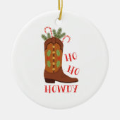 Ho Ho Howdy Keramik Ornament (Vorne)