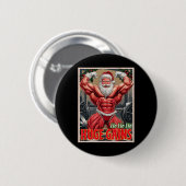 Ho Ho Huge Gains Pumping Bodybuilder Santa Christm Button (Vorne & Hinten)