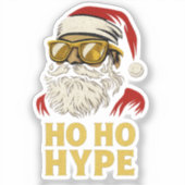 HO HO HYPE – Santa Gold Aufkleber (Vorderseite)