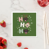 Ho Ho Labrador Retriever Frohe Weihnachten Serviette (Beispiel)