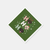 Ho Ho Labrador Retriever Frohe Weihnachten Serviette (Ecke)