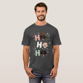 Ho Ho Labrador Retriever Frohe Weihnachten T-Shirt (Vorne ganz)
