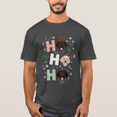 Ho Ho Labrador Retriever Frohe Weihnachten T-Shirt (Vorderseite)