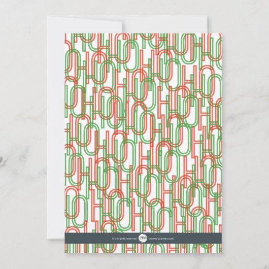 Ho Ho laden Feiertage ein Einladung (Rückseite)