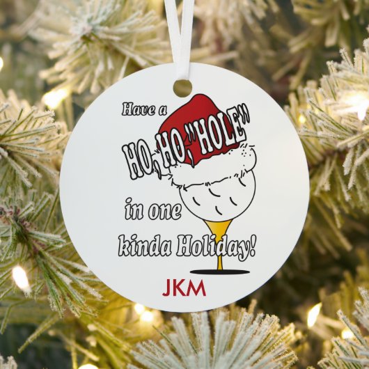Ho, ho, Loch in einem Weihnachtsschmuck (InSitu)