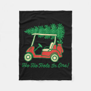 Ho Ho Loch In One Weihnachtsmann Golf Weihnachten Fleecedecke