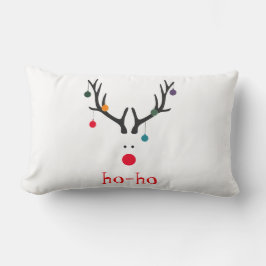 Ho ho lustige niedliche moderne Weihnachtsmann Ren Lendenkissen