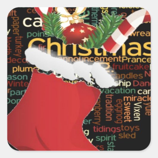 Ho-ho! Merry Christmas OHRTS and a Happy New Year Quadratischer Aufkleber (Vorderseite)