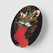 Ho-ho! Merry Christmas OHRTS and a Happy New Year Runde Wanduhr (Winkel)