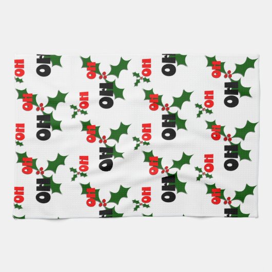 Ho Ho Mistletoe Dih Handtuch (Horizontal)