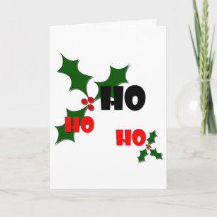 Ho Ho Mistletoe Grußkarte Feiertagskarte