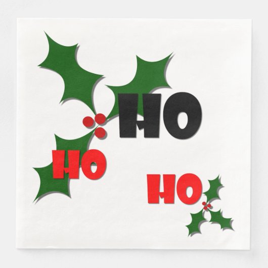 Ho Ho Mistletoe Paper Napkins Serviette (Vorderseite)