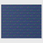 Ho Ho Modern Letters Dark Blue Weihnachtsgeschenk Geschenkpapier (Flach)