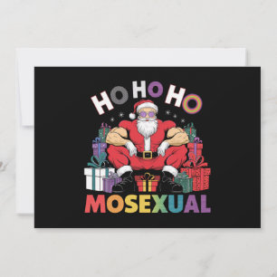 Ho Ho Mosexual Gay Santa LGBT Gay Pride Xmas Einladung