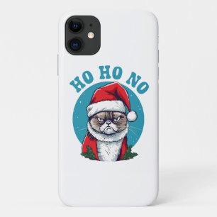 Ho ho nein - lustige mürrische Weihnachtsmann-Katz Case-Mate iPhone Hülle