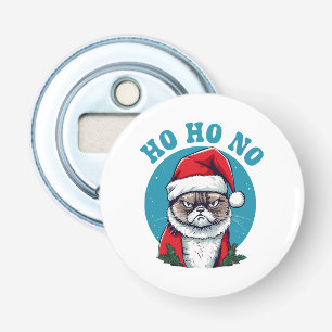 Ho ho nein - lustige mürrische Weihnachtsmann-Katz Flaschenöffner